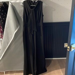 Wide-Leg Jumpsuit w/ Faux Tie